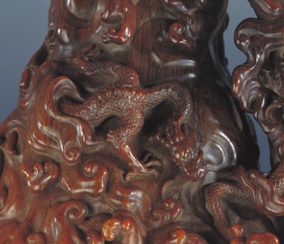 图片[4]-Rhinoceros horn carved cloud dragon cup-China Archive